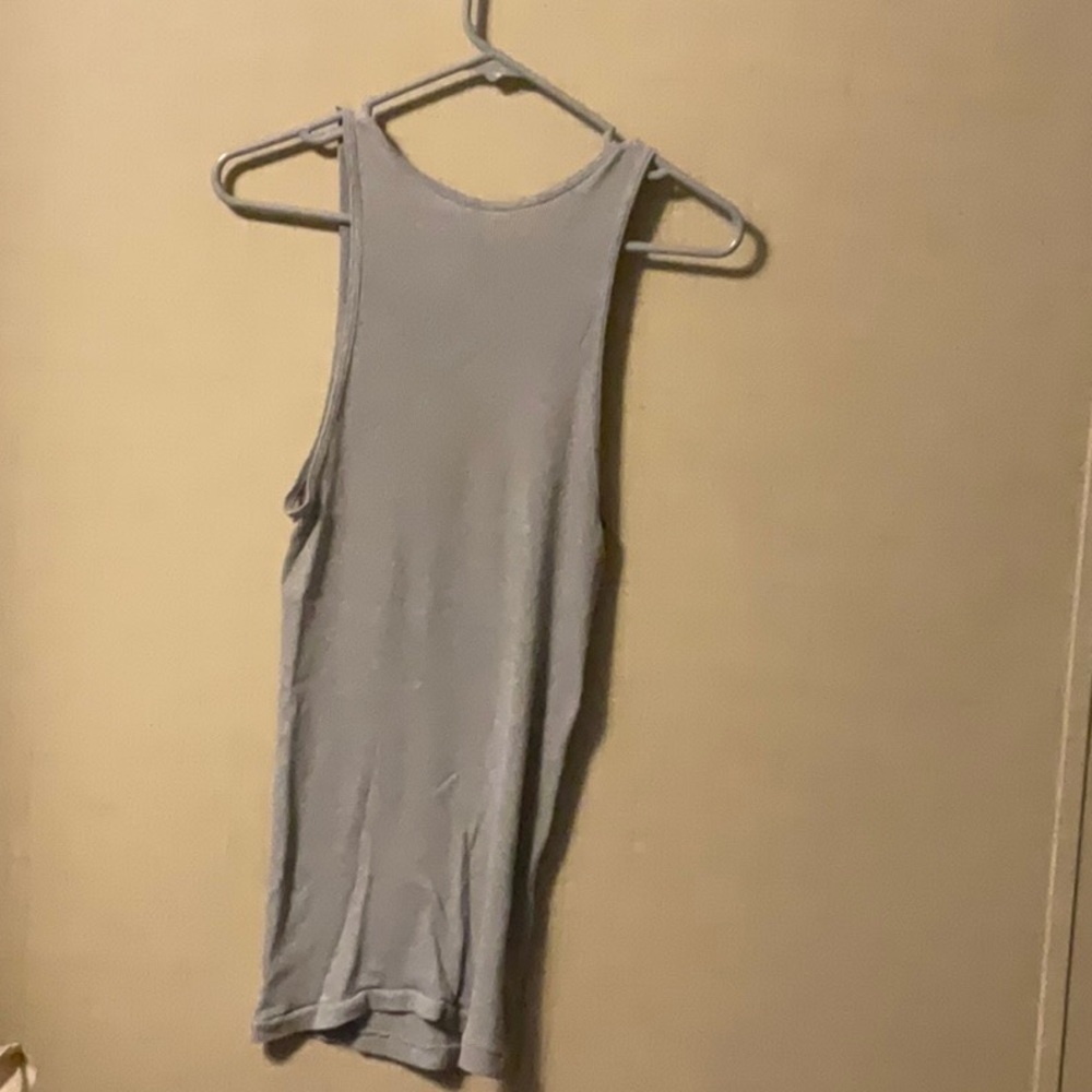 Hanes Gray Fitted Sleeveless Tank Top - Picture 3 of 4